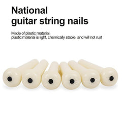 Acoustic Guitar String Nails 7 Pack - String Fixing Posts Pin Nails Plastic Nuts