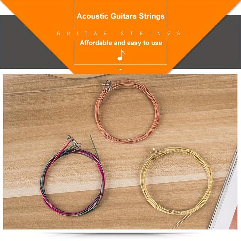 Folk Guitar Strings Red Copper Winding Soft Feeling