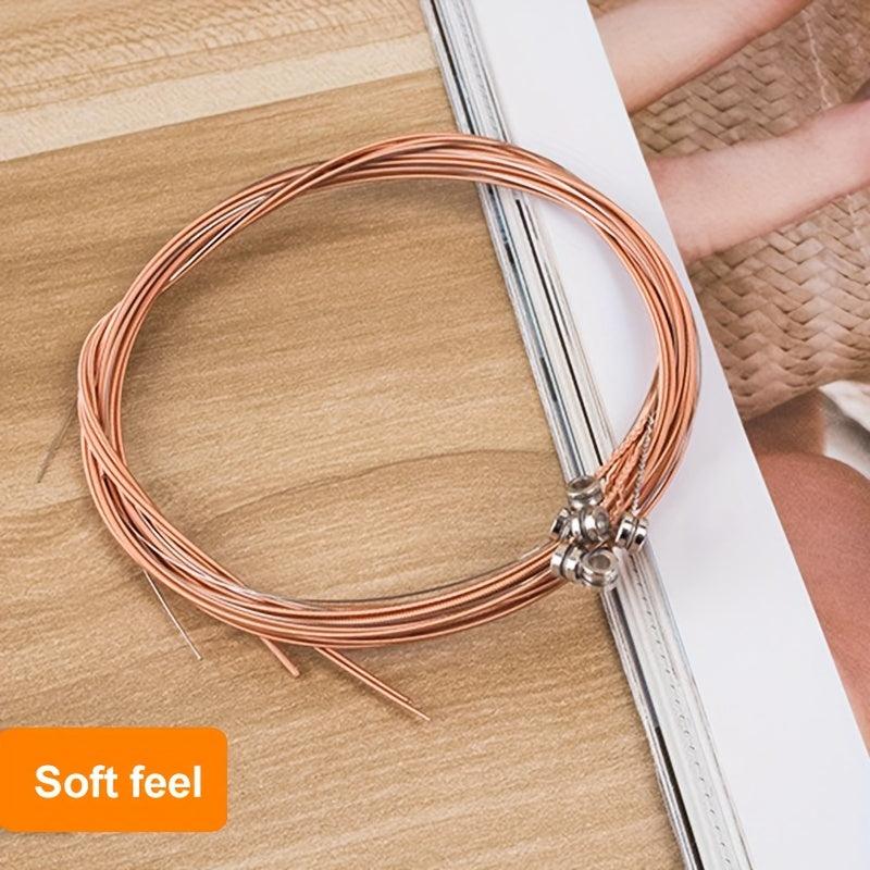Folk Guitar Strings Red Copper Winding Soft Feeling