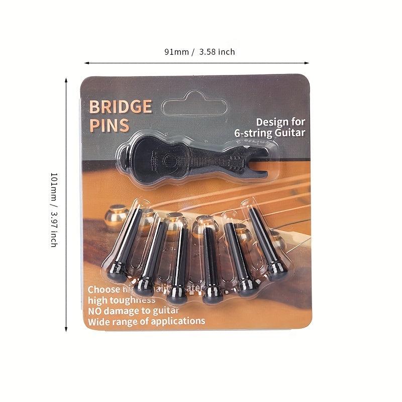 Guitar String Pegs 6pcs & 1pc Puller Bridge Pin