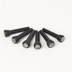 6 Copper Rings Green Abalone for Guitar Bridge Pins