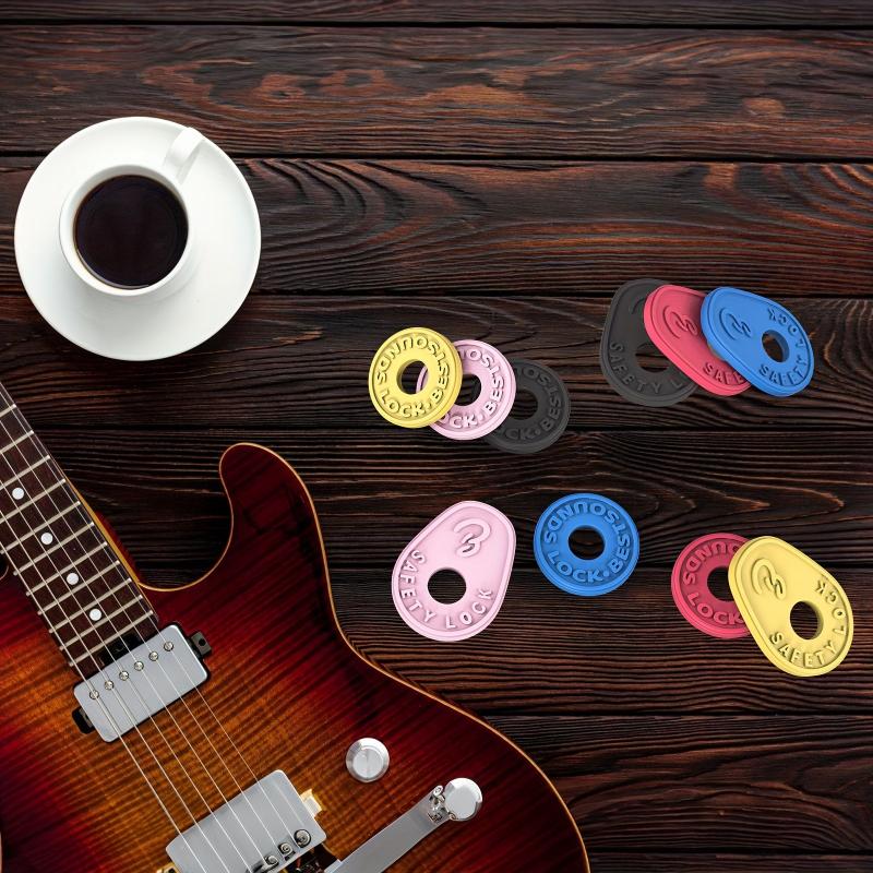 6pcs Guitar Strap Blocks Silicone Safety Locks