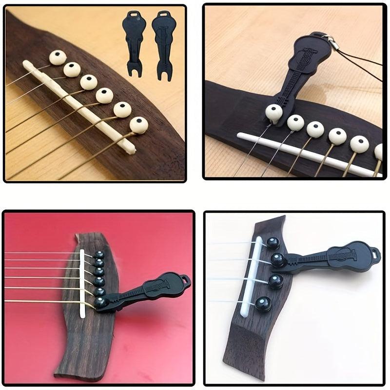 50pcs Guitar String Nail Set Iron Box Fixed String Cone Set Nail Remover