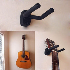 Stylish Guitar Wall Mount with Hooks and Picks