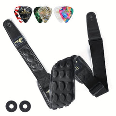 BigDeer Bass Guitar Strap 3D Sponge Filled Neoprene Material Adjustable Length