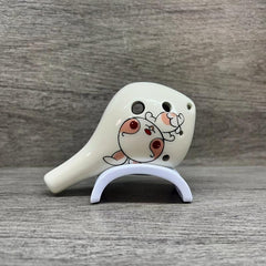 Zodiac Rabbit Cartoon Ocarina for Kids - Handmade 6 Hole AC Flute