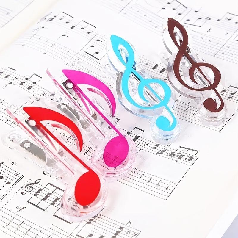 Plastic Musical Note Clips for Sheet Music Piano Guitar Violin Clef Notes