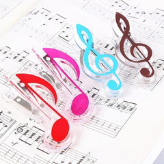 Plastic Musical Note Clips for Sheet Music Piano Guitar Violin Clef Notes