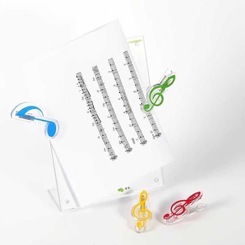 Plastic Musical Note Clips for Sheet Music Piano Guitar Violin Clef Notes