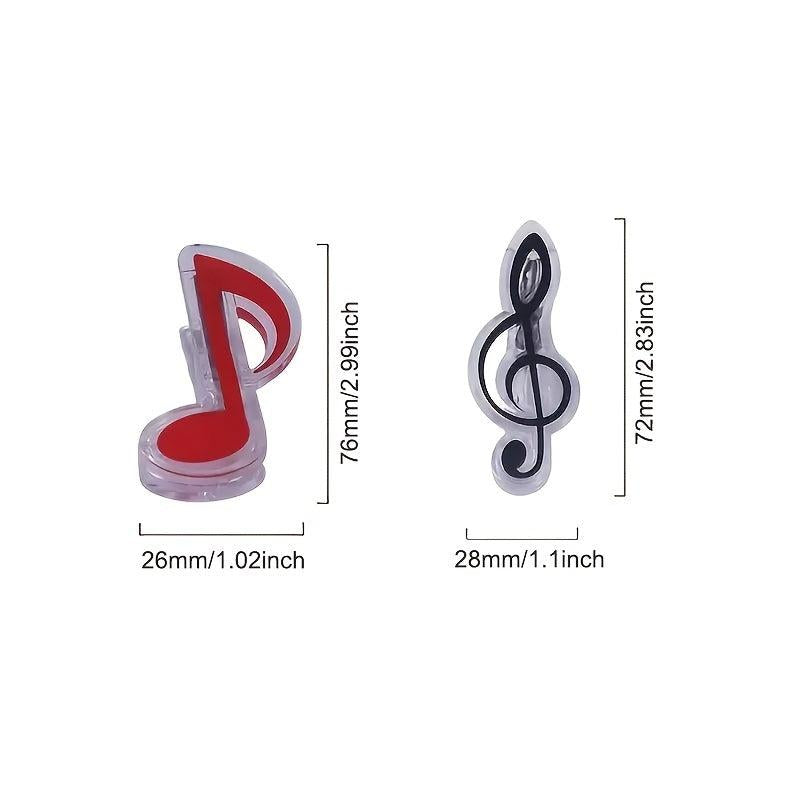 Plastic Musical Note Clips for Sheet Music Piano Guitar Violin Clef Notes