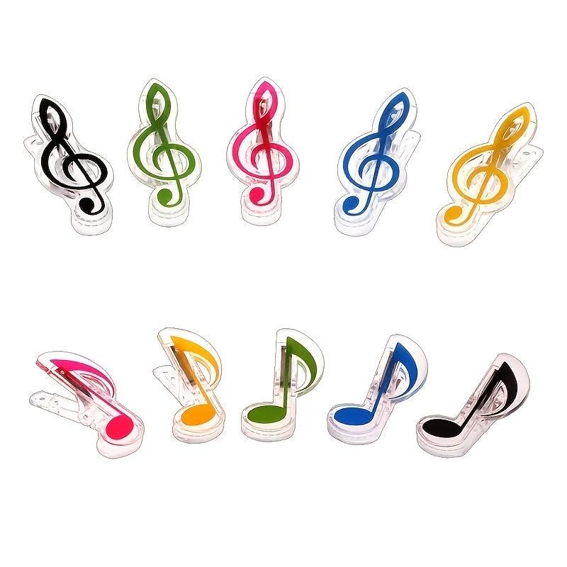 Plastic Musical Note Clips for Sheet Music Piano Guitar Violin Clef Notes