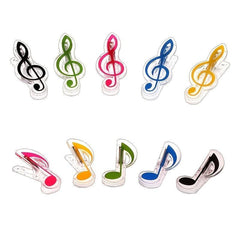 Plastic Musical Note Clips for Sheet Music Piano Guitar Violin Clef Notes