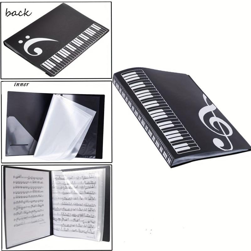 A4 Sheet Music Folder, 40 Pages, Large Capacity