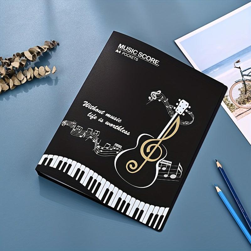 A4 Sheet Music Folder, 40 Pages, Large Capacity