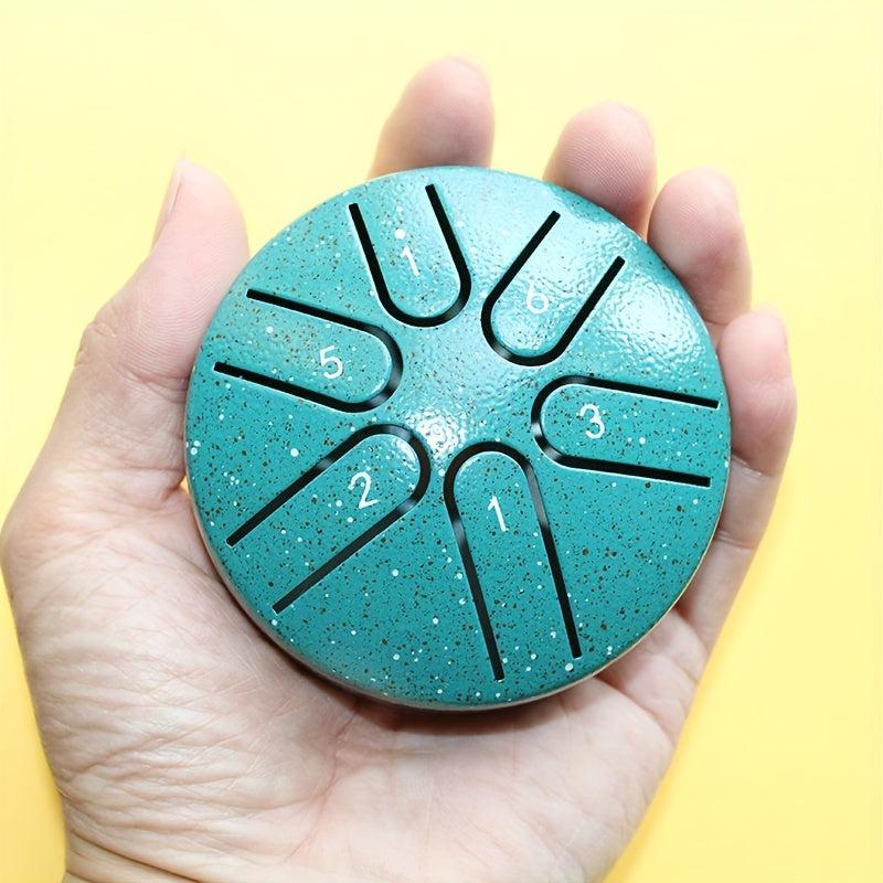 Steel Tongue Drum 7 62 Cm 6 Tone Portable Percussion Instrument