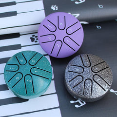 Steel Tongue Drum 7 62 Cm 6 Tone Portable Percussion Instrument
