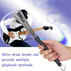 Metal Wire Drum Brushes Cleaning Tool Portable Jazz Musical Sticks