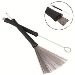 Metal Wire Drum Brushes Cleaning Tool Portable Jazz Musical Sticks
