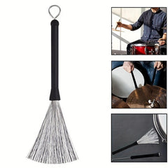 Metal Wire Drum Brushes Cleaning Tool Portable Jazz Musical Sticks