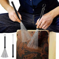 Metal Wire Drum Brushes Cleaning Tool Portable Jazz Musical Sticks