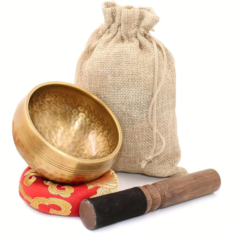8cm Bronze Meditation Chime Bowl for Yoga - Soothing Sound Therapy