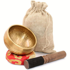 8cm Bronze Meditation Chime Bowl for Yoga - Soothing Sound Therapy