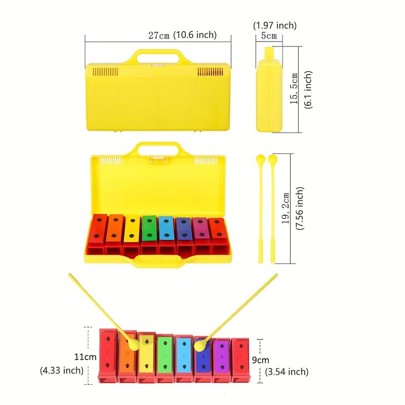 Professional Big Eight-tone Aluminum Plate Piano - Orff Percussion Instrument