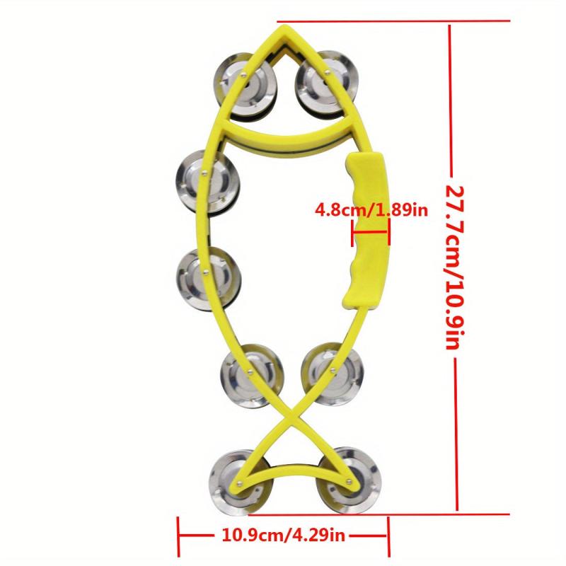 Fish Shaped Handbell Rattles Tambourine for Education Performance