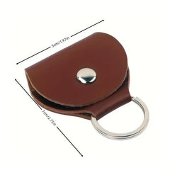 Guitar Pick Storage Bag with 5 Celluloid Picks or Metal Pick Case Keychain