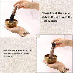 Nepal Handcrafted Singing Bowls Set for Meditation Healing Chakra Balancing