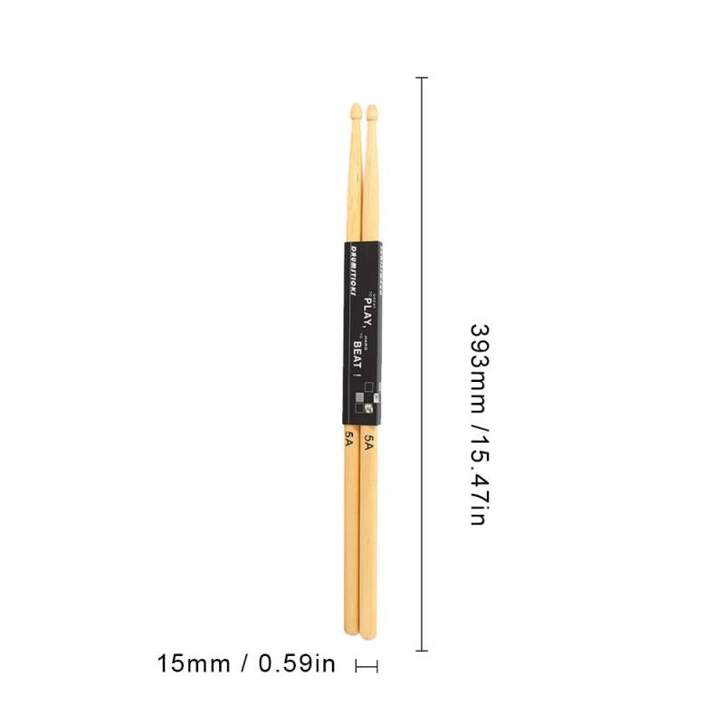 12 Pairs Drumsticks Comfortable Grip Drum Mallets Musical 5A