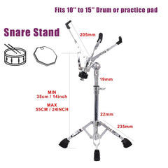 Heavy Duty Snare Drum Stand Double Braced Percussion Hardware Kit