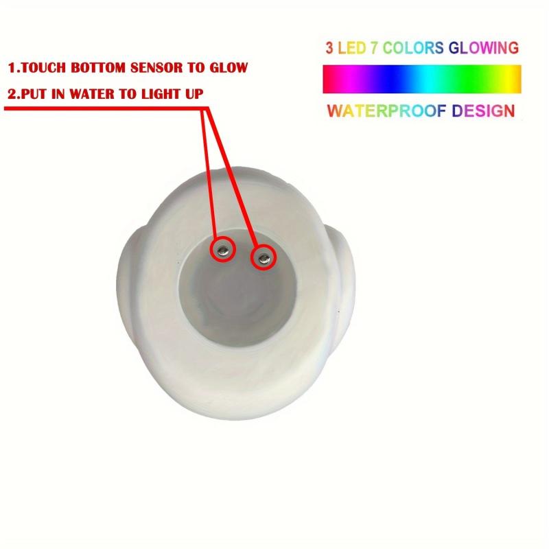 4Pcs Unicorn Bath Toys Light Up Floating Rubber Toys