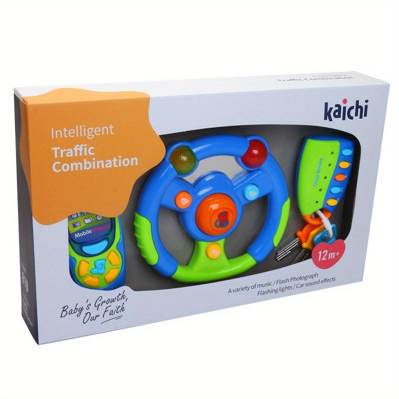 Newborn Infant Baby Music Steering Wheel Light Mobile Phone Remote Control Toy