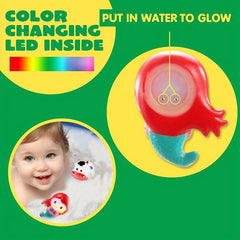 LED Bathtub Mermaid Floating Shower Toy for Toddlers