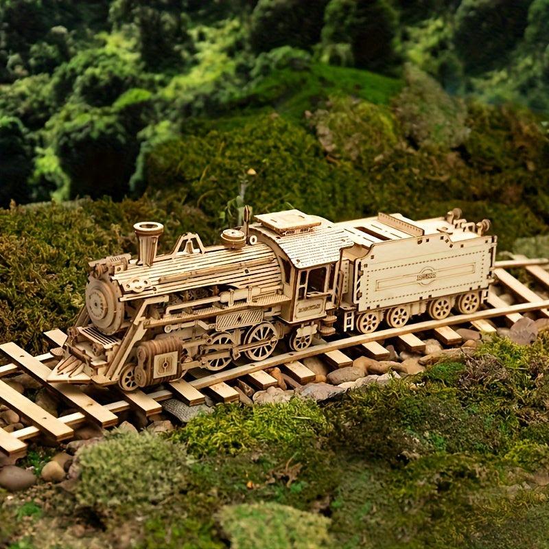 3D Wooden Puzzle MC501 Steam Train Easy Assembly Toy