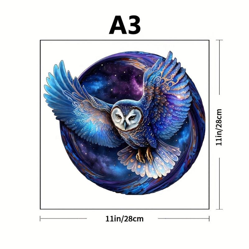 Flying Owl Wooden Puzzle with Special Shapes - Creative Birthday Party Game