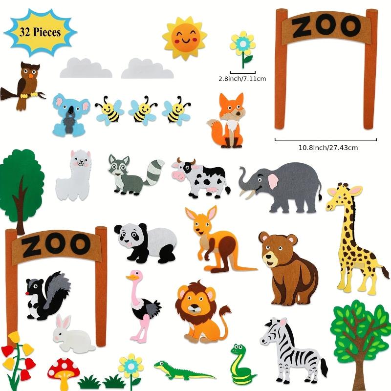 Farm Animals Felt Story Board Set 38Pcs Preschool Learning
