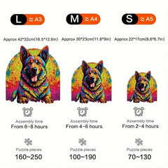 Rainbow Dog Wooden Puzzle High Difficulty Toy