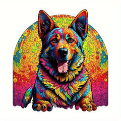 Rainbow Dog Wooden Puzzle High Difficulty Toy