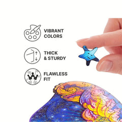 Starry Night God Tree Wooden Jigsaw Puzzle