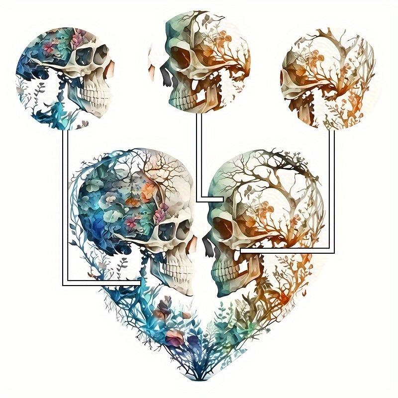 Wooden Puzzle Heart Skull Alien Mystery Charm Art Hallowe