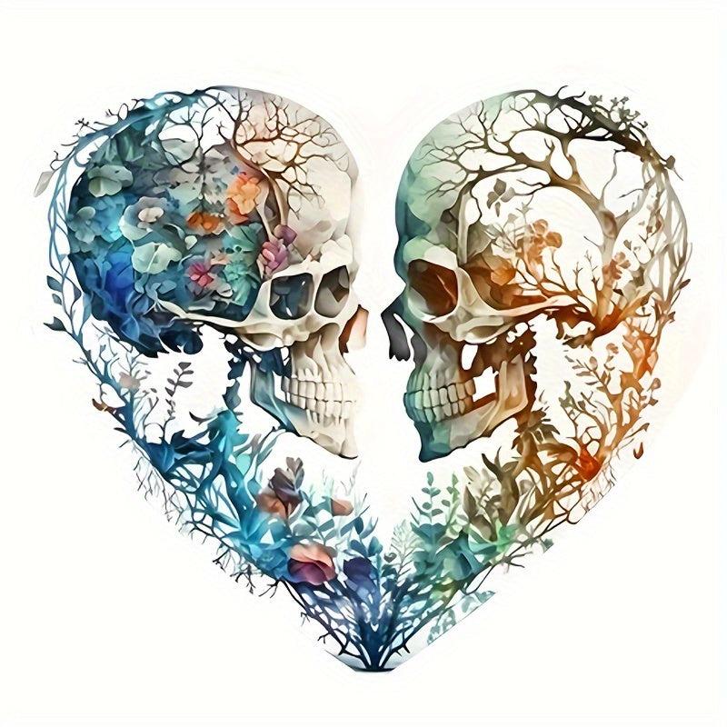 Wooden Puzzle Heart Skull Alien Mystery Charm Art Hallowe