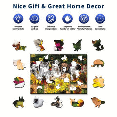 Wooden Dogs Jigsaw Puzzle Game for Adults