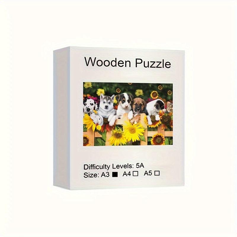 Wooden Dogs Jigsaw Puzzle Game for Adults