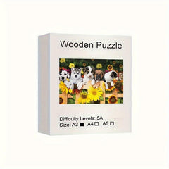 Wooden Dogs Jigsaw Puzzle Game for Adults