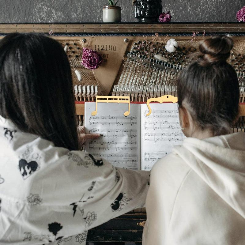 Cat Shaped Metal Music Bookmark for Sheet Stand