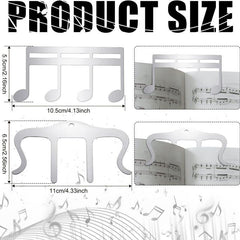 Cat Shaped Metal Music Bookmark for Sheet Stand