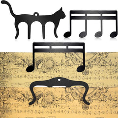 Cat Shaped Metal Music Bookmark for Sheet Stand