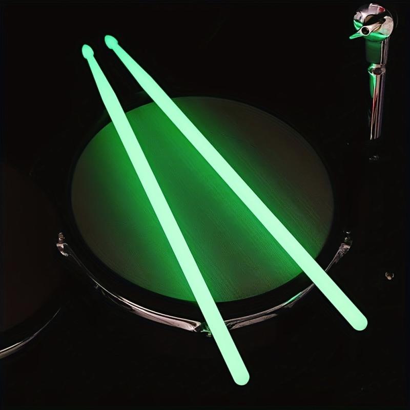 Luminous Light Up Drumsticks 5A Green for Stage Drummers